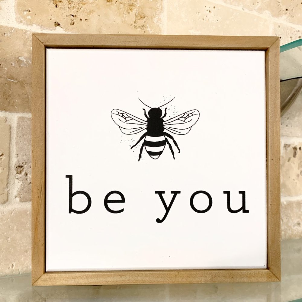 Be You Wall Shelf Decor Bumble Bee